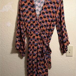 Colorful Geometric Wrap Dress from FARM Rio